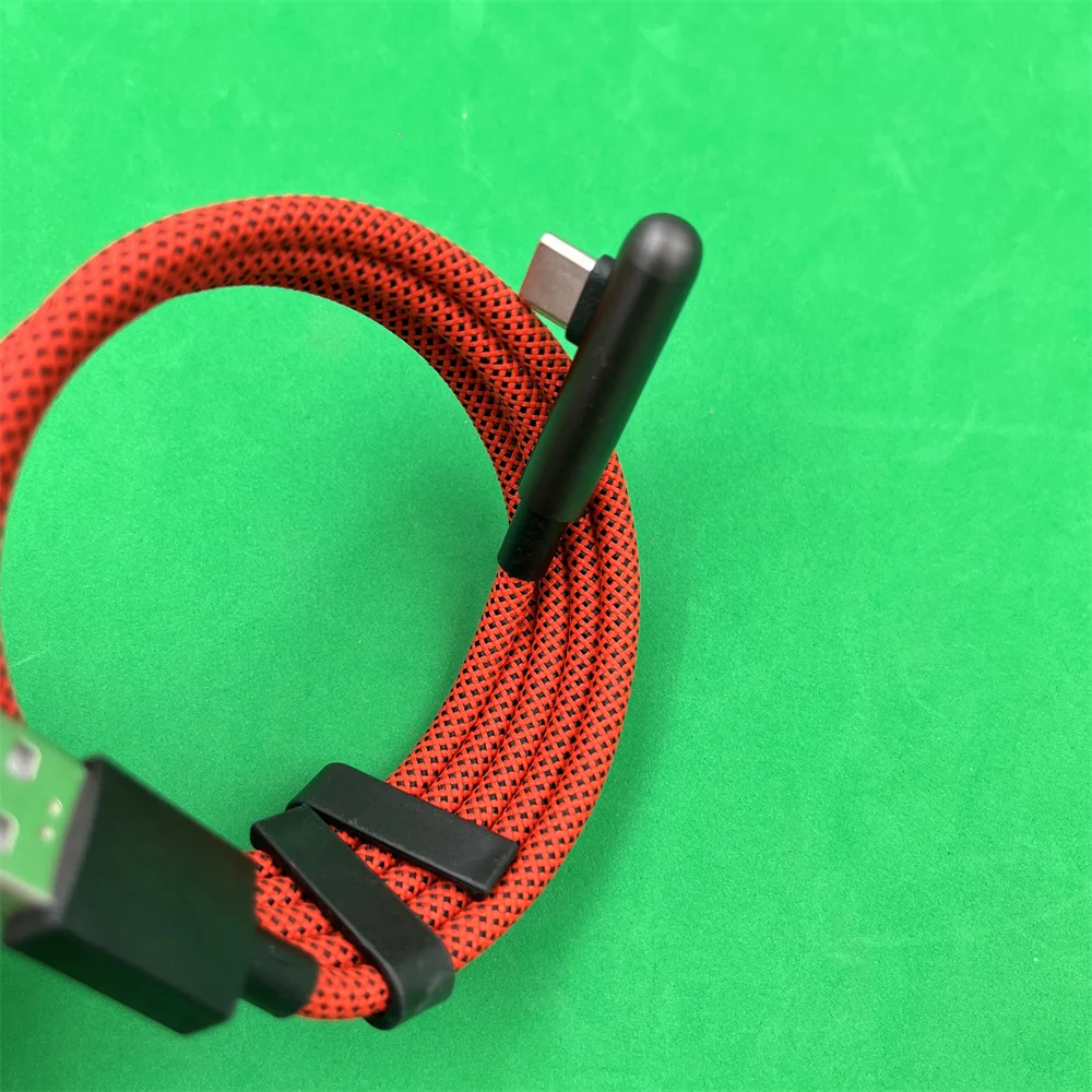 100W 10A 고속 충전 USB A to USB C 나일론 브레이디드 게이밍 케이블 타입 C 고속 충전기 와이어 원플러스 90도 데이터 라인