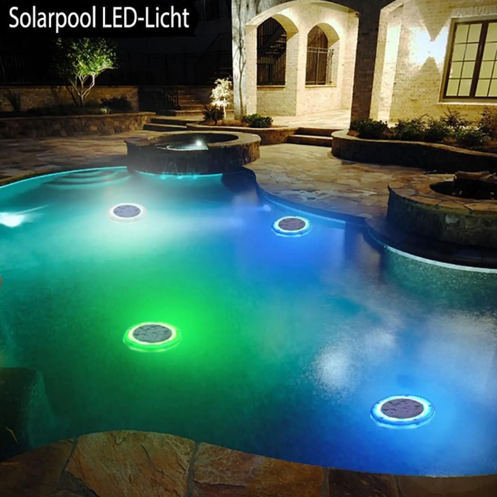 Solar Powered Floating Pool Lights Ip68 Waterproof LED Pool Decorative Light Outdoor Glow Light That Floats For Swimming Pool