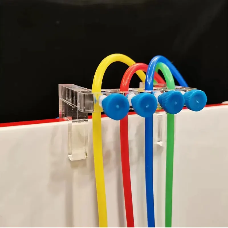 Aquarium Hose Holder aquarium accessories aquarium hose holder Dosing Pump Hose Tube Holder Reef Tank Titration Burette Stand Pump for Aquarium Marine Tank Fixed Frame 4 Tube Burette Holder