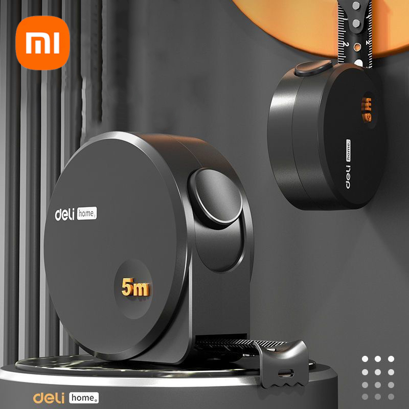 Xiaomi Deli Tape Measure Self-locking Steel Tape 3/5M Portable Multifunctional Household Woodworking Retractable Measuring Tools