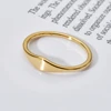 ZMZY New Simple Geometry Women Girls Stainless Steel Rings Finger Gold Color Ring Irregular High Quality Wedding Band Party Gift 3