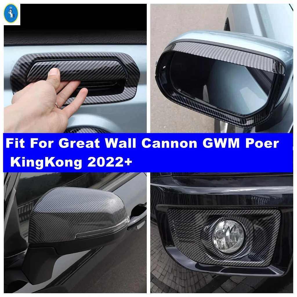 

Car Accessories Front Fog Lights / Rear Door Bowl / Rearview Mirror Cover Trim For Great Wall Cannon GWM Poer KingKong 2022 2023