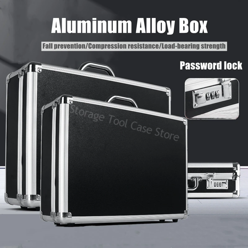 Aluminum Case Toolbox Safety Equipment Cases Portable Instrument Storage Box with Password Tool Box Suitcase Impact Resistant