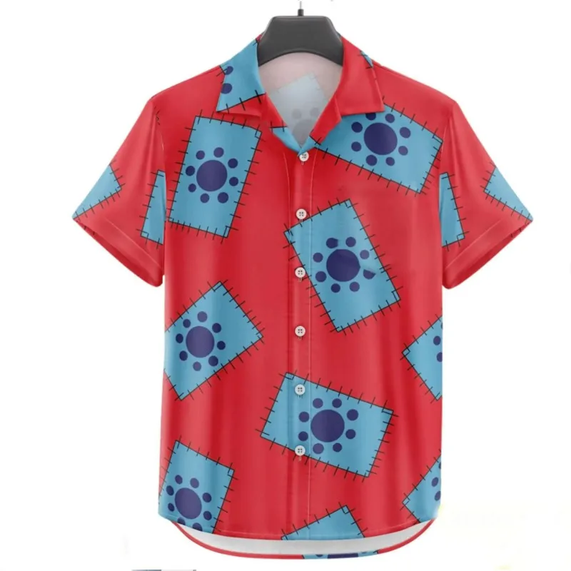 Hawaiian Shirt New Men's 3d Small Pattern Full Print Short Sleeve Shirt Beach Casual Hawaiian Shirts For Men Loose Oversized Men Clothing