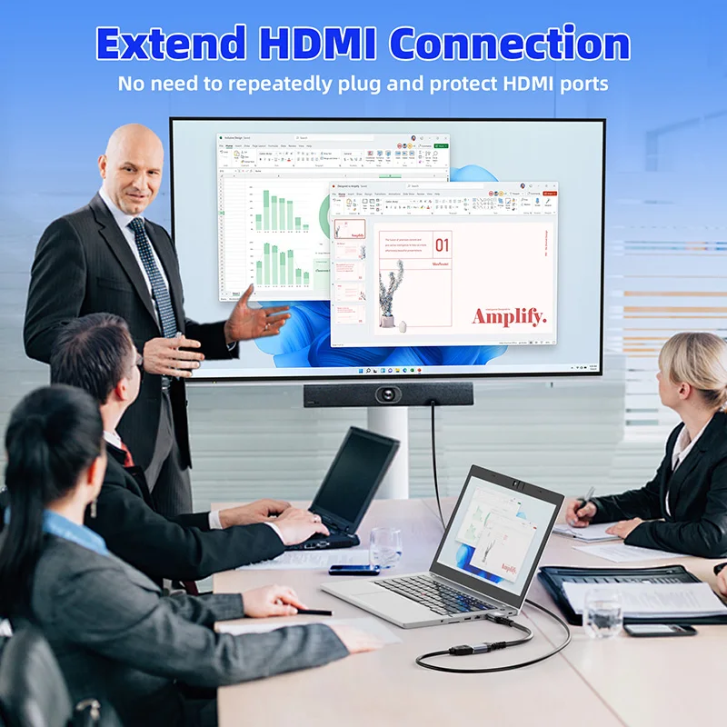 Ultra High-Speed HDMI 8K Extension Cable - Braided Male to Female Cord, Supports 8K@60Hz and 4K@240Hz