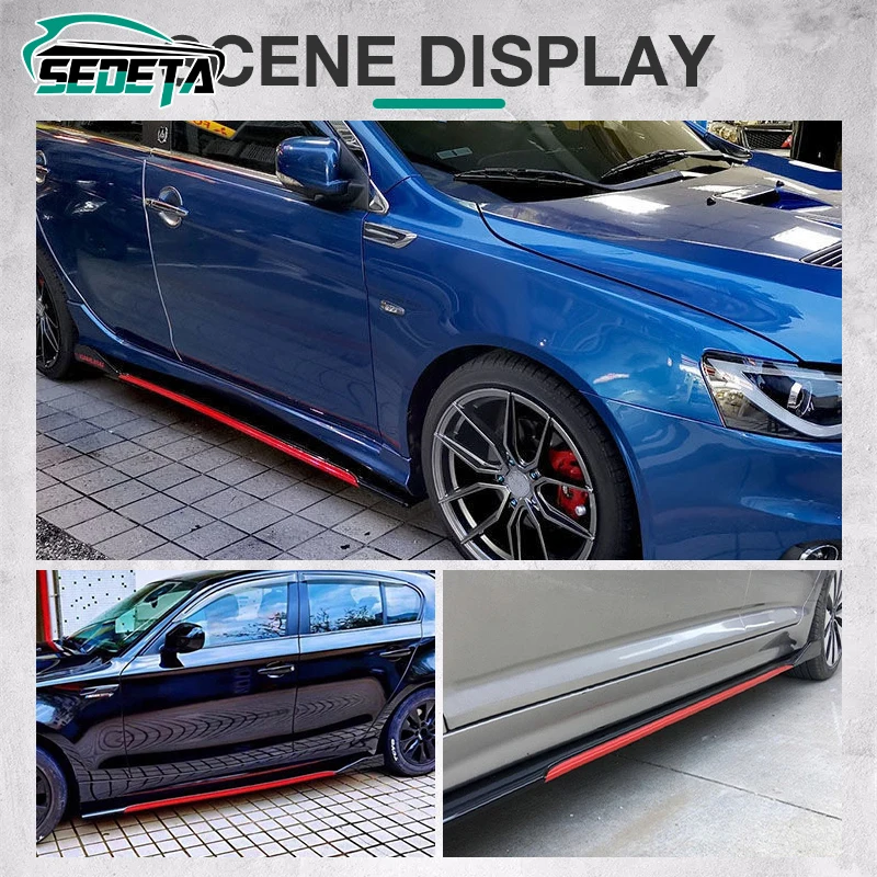 Car Side Skirt Adjustable Bumper Carbon Fiber Modifiedextension Rocker Plate Lip For Kia Ford Mazda BMW Car Bumper Spoiler Bumper Lip Bumper Lip Decoration Car Rear Bumper Lip Front Bumper Decoration Front Bumper Cover Car Rear Bumper Cover