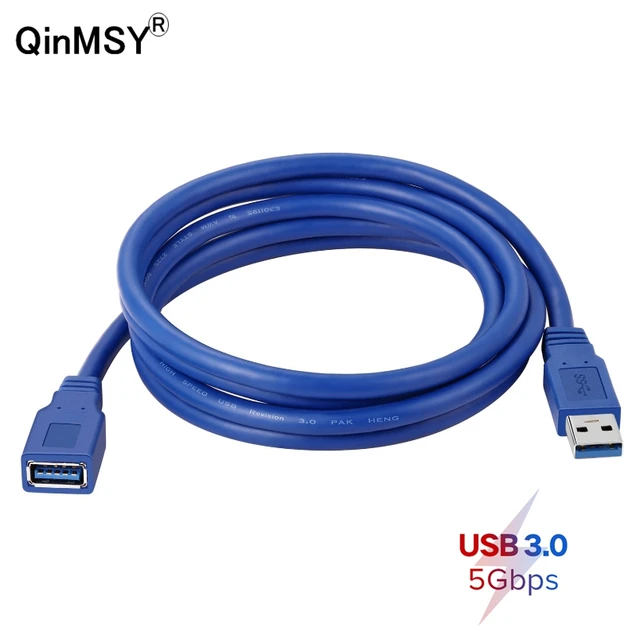 Rallonge USB 3.0 Mâle Vers Femelle - 1 Mètre (3 Pieds) - Câble De Transfert De Données Bleu - Uxcell