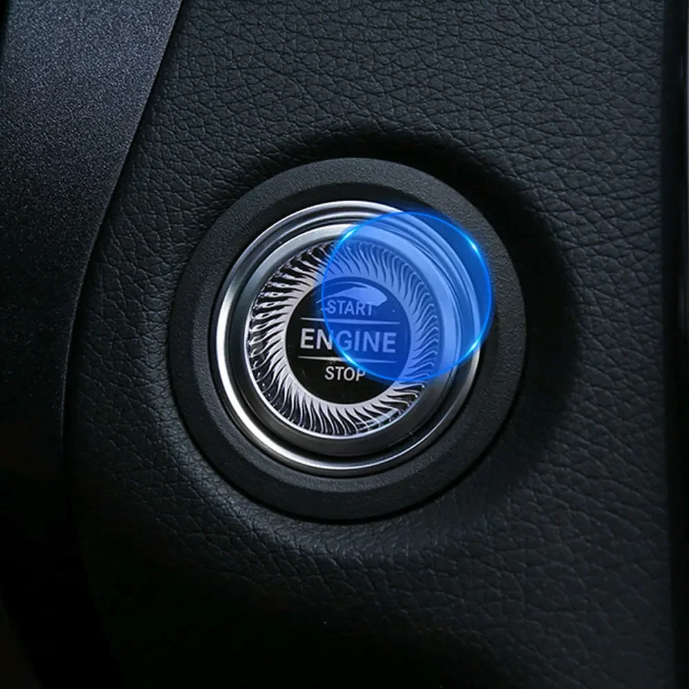 

1pcs Car Engine Ignition Start Stop Button Protective Film Sticker for Land Rover Bmw F10 Volkswagen Benz B Class W245