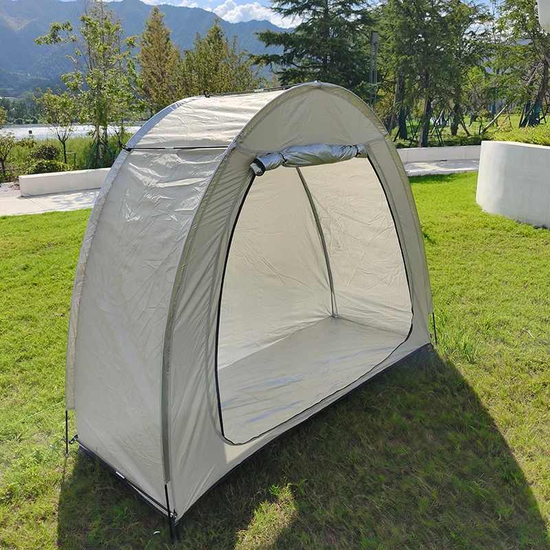 Waterproof Oxford Fabric Storage Tent for 2 Bikes, Outdoor Storage with Window Design, Bicycle Tents, Bike Cover, 6.6FT
