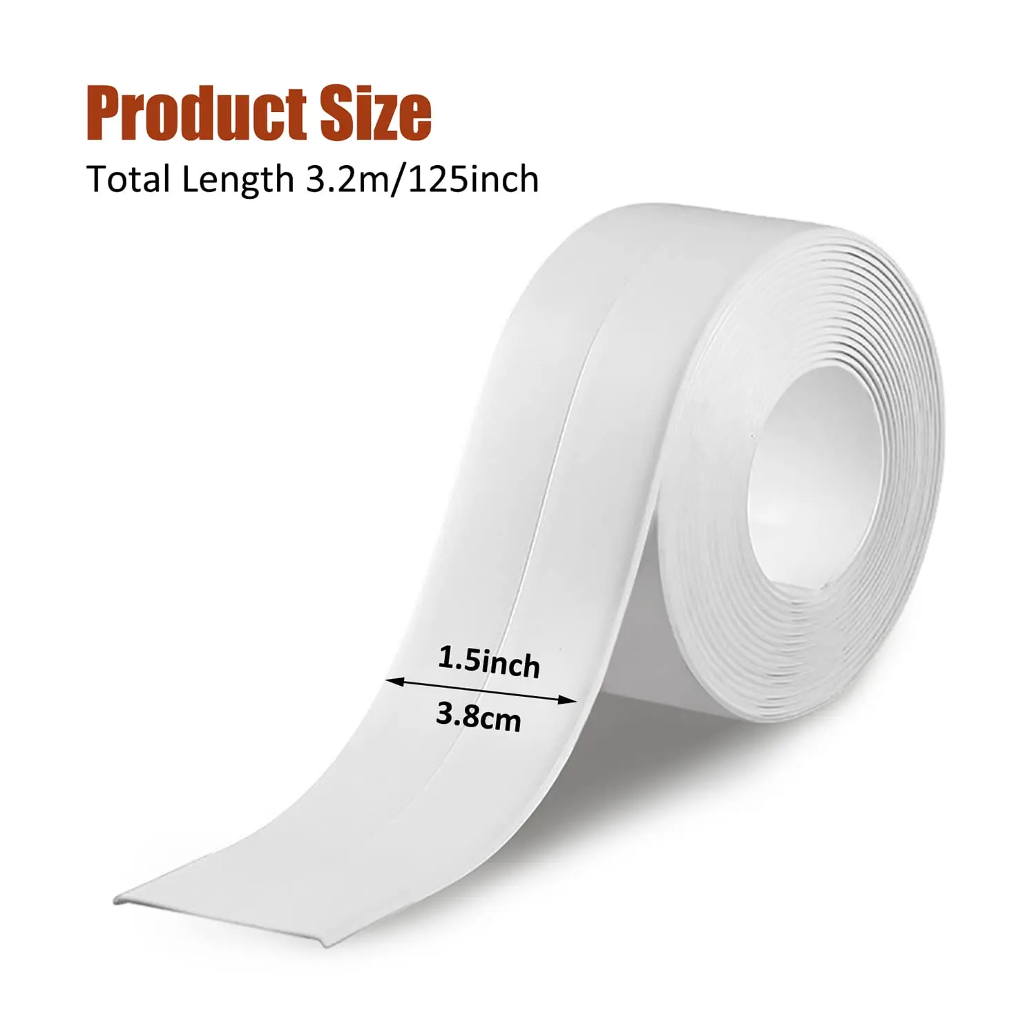 PVC Waterproof Sealing Tape Bathroom Toilet Caulk Tape Kitchen Sink Countertop Mildew Fouling Proof Sealer Self Adhesive Strip