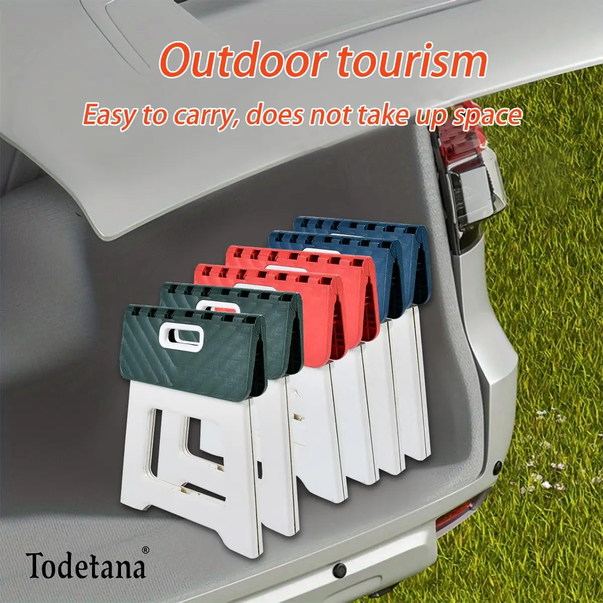 Outdoor Folding Stool Portable Household Plastic Small Stool Outdoor Fishing Camping Stall Children Small Bench Gifts