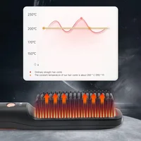 Brosses à cheveux électriques multifonctions sans fil, lisseur, peigne à chauffage rapide, Anti-brûlure, en céramique, bigoudi 3