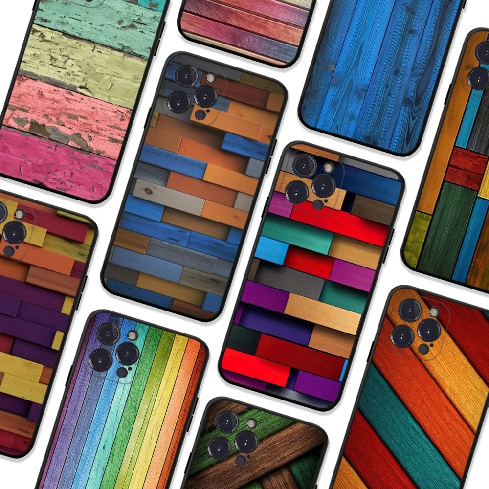 

Wood Pattern Phone Case For iPhone 6 7 8 Plus 11 12 13 14 Pro SE 2020 MAX Mini X XS XR Back Funda Cover