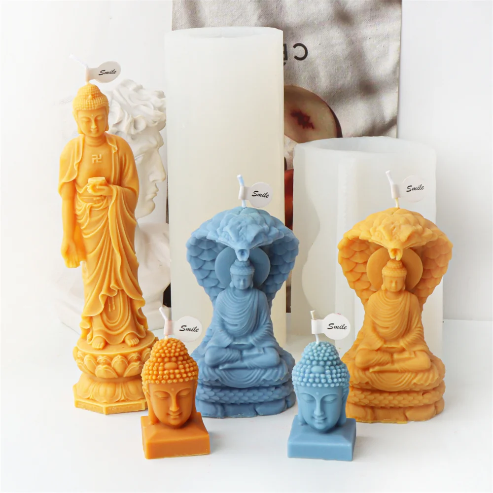 ayu様　オーダー品 Large Buddha Statue Silicone Candle Mold DIY Shakyamuni