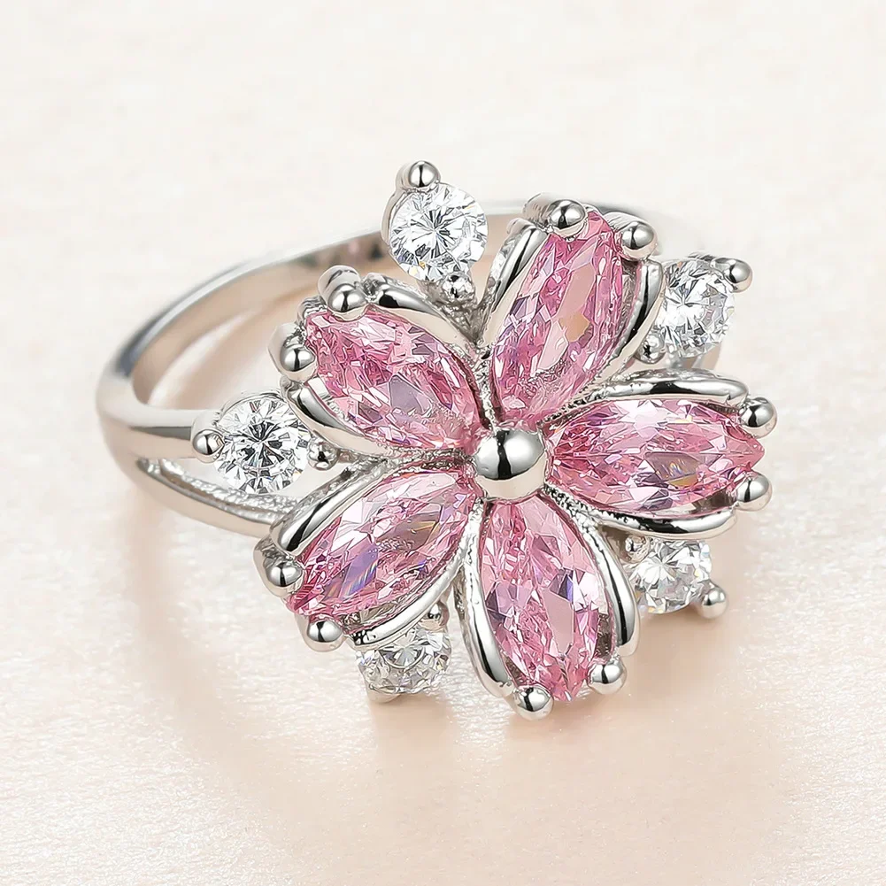 Shiny Zircon Ring Bridal Wedding Accessories Jewelry Headwear