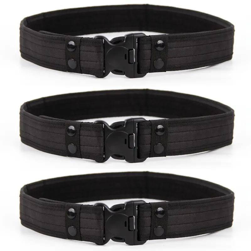 Tactical Belt Canvas Belt Mens Belt Plastic Buckle Lengthened Thickened Wide Edging Outdoor