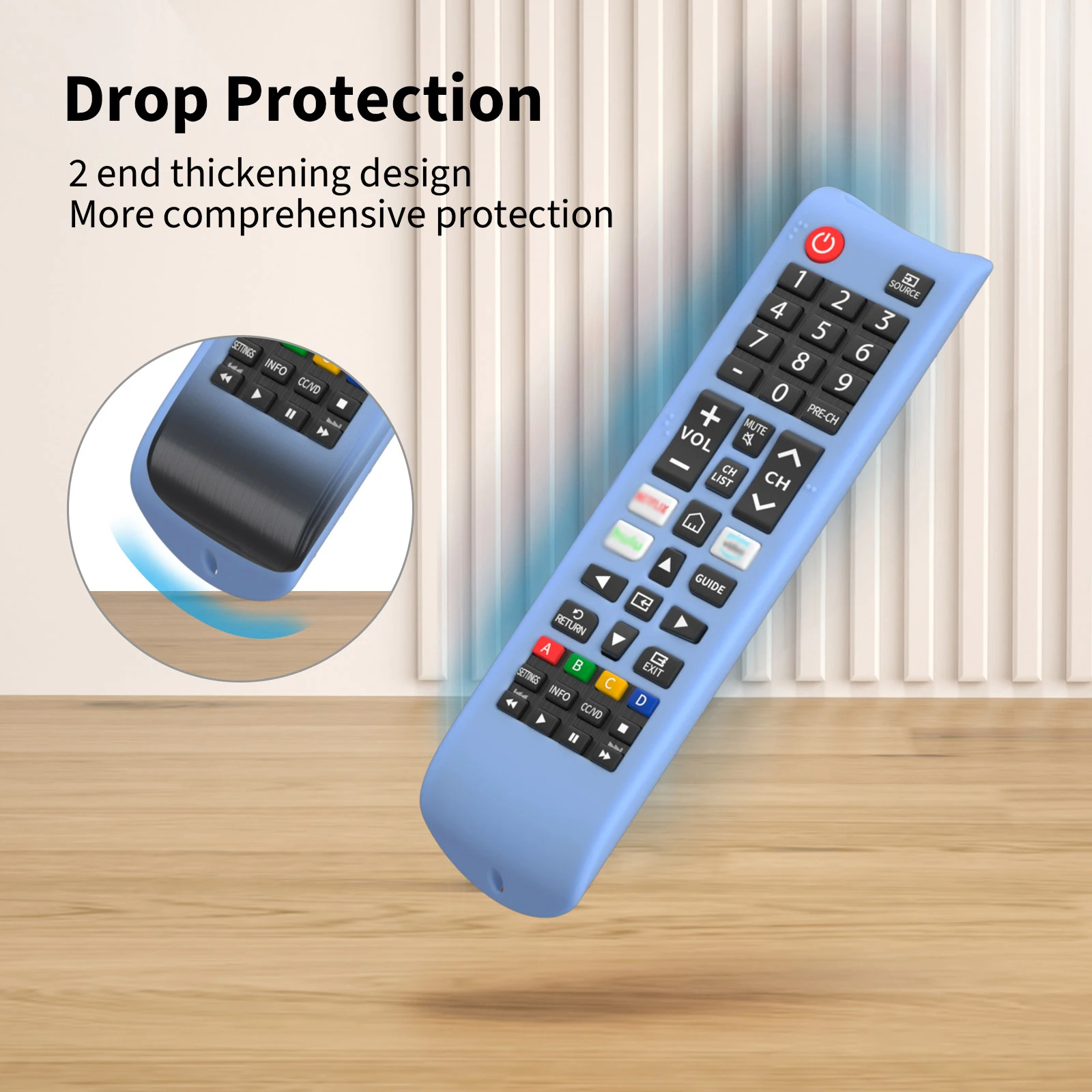 Silicone Remote Cover Compatible with Samsung Smart TV Control Case TV BN59-01315 BN59-01199F Remote Protective Cover 4