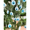 Greek Evil Eye Bead Christmas Decor Idea Wedding Gift White Evil Eye Christmas Tree Ornament Christmas Tree Decoration Car Decor 2