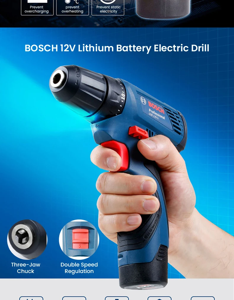 Шуруповерт Bosch GSR 120-Li Аккумуляторный с регулировкой скорости ...