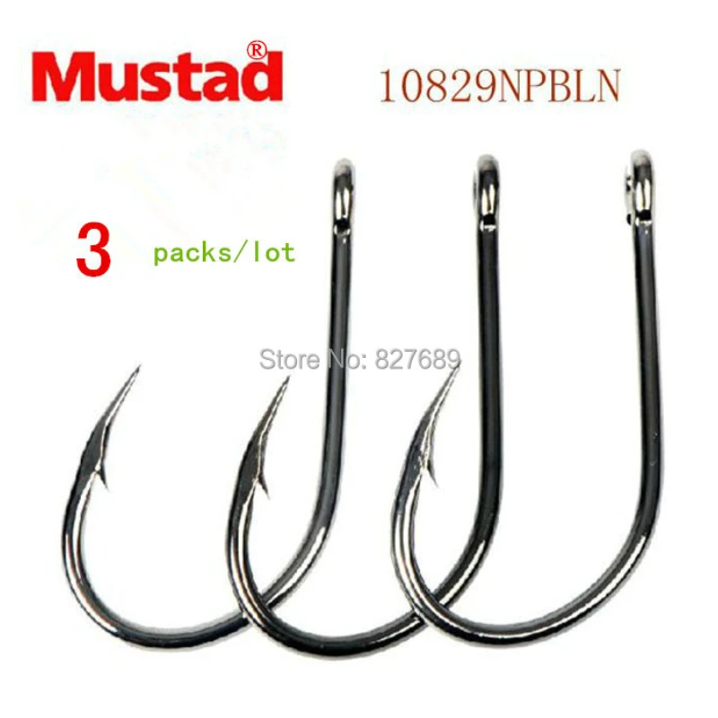 Original Mustad Hooks 3 Packs Mustad 10829 Fish Hooks for Sea Fishing  Snapper Catfish Jig Hook Jigbaits Articulos De Pesca Anzol