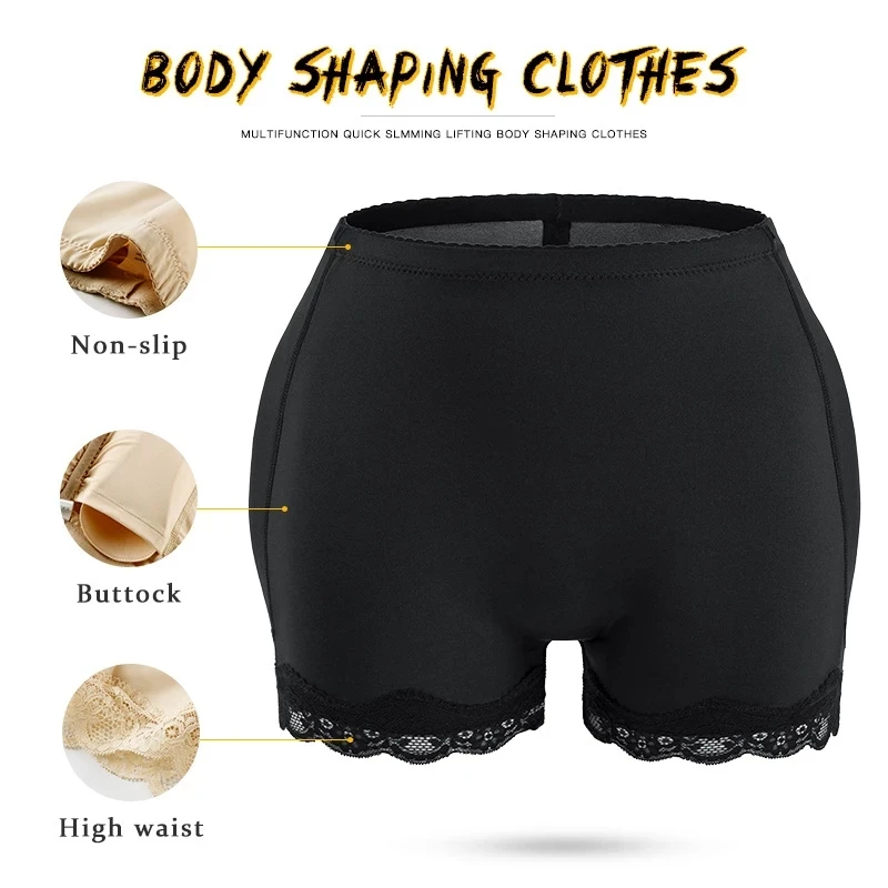 Silicone Butt Shaper Control Shorts Butt Lifter Padded Enhancer Boxer  Briefs Shapewear Fake Vagina Underwear