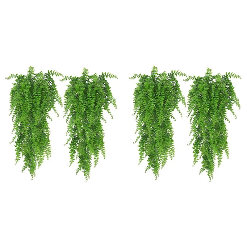 

New 4 Pack Artificial Hanging Plants Fake Ivy Leaves Wall Decoration For Indoor Outdoor, Greenery Home Decor Faux Vine