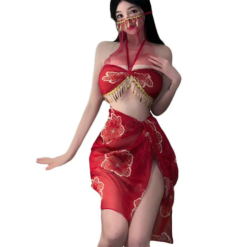 

Women's Lingerie Underwear Dancer Costume See Through Transparent Sexy Lace Nightgown Nightdress Exotic For Woemn