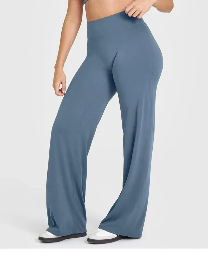 Womens Straight Leg Pants – High Waisted Wide Leg Yoga Pants Breathable Loose Baggy Sweatpants for Gym Running Casual Wear 2