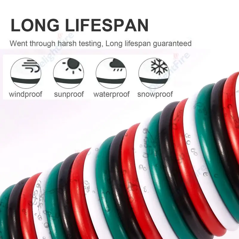 S0f4a54a4f7c947f8aa1abe97b60b0ca4X Copper Wire PVC Single-core 1m/5m 22AWG 20AWG 18AWG Flexible RV Home Improvement Extension Power Cable For lamp Battery Clamp