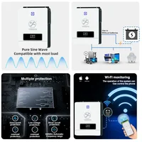 Stock ue 6.2kW 48V 220V onduleur hybride 120A Mppt Charge 230V double sortie marche/arrêt réseau BMS Wifi onduleur solaire PV YINGFA 5