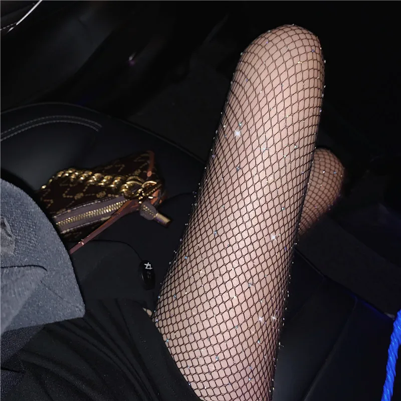 Sexy France Designs Mozimer Brand Diamond Grid Fish Net Tights Mesh Sexy  Pantyhose High Flexible Womens Hole Lingerie Stockings - Tights - AliExpress