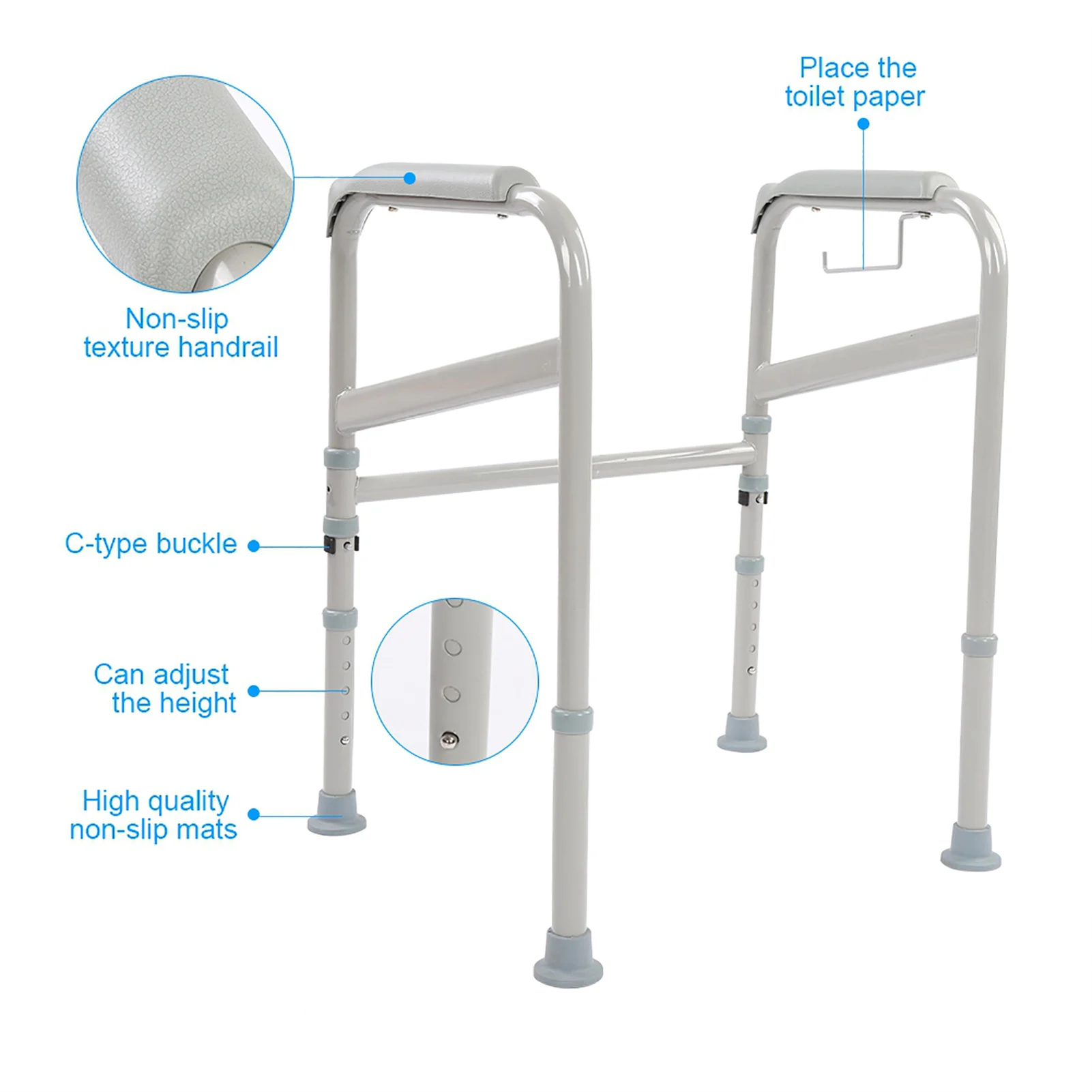 Description Picture 3 of itemHand Rail Hand Rail Support Toilet Hand Rail Disabled Grab Aid Disability Support Toilet Bath Bathroom