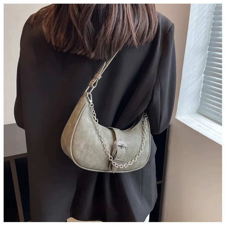 JIAERDI Vintage Solid Half Moon Bags Women 2023 Hot Girls Chain Casual Y2k Handbags Ladies Luxury Designer Handbag Aesthetic