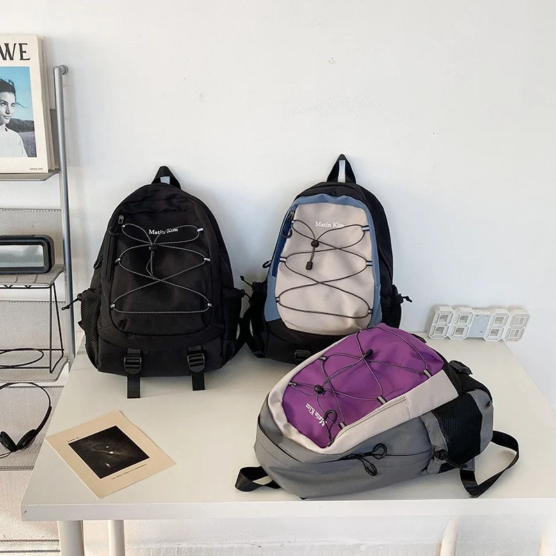 Backpack Male Korean Style Simple Men's Backpack Female High School Student College Student School Bag