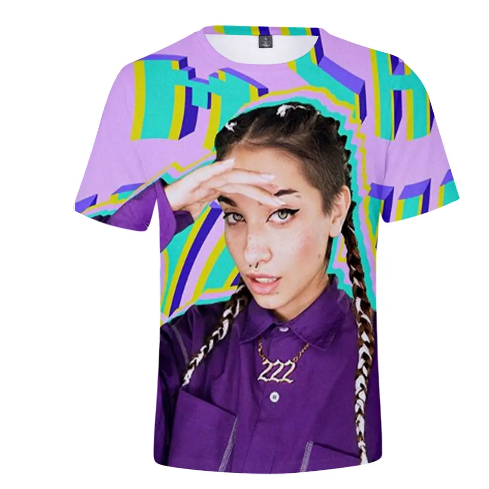 

2023 New Summer Maria Becerra 3D T-shirt Loose Short-sleeved Casual All-match Neutral Men Women Fashion T Shirts Tops