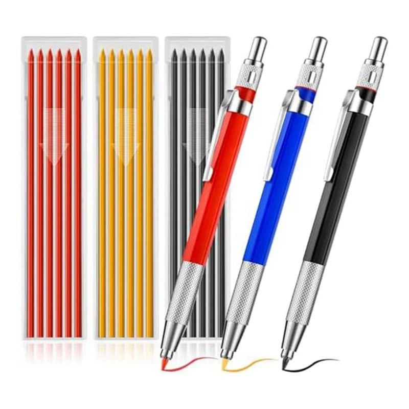 

Welding Pencil With Round Lead Kit Metal Welding Marker Set Kit For Pipe Joints, Welders, Steel Construction, Carpentry