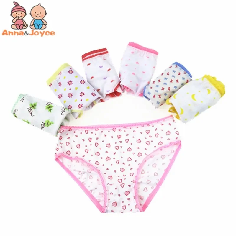 12pc/Lot Cotton Girls Underwear Chirdren Briefs Girls Panties Kids  Underwear 2-12 Years