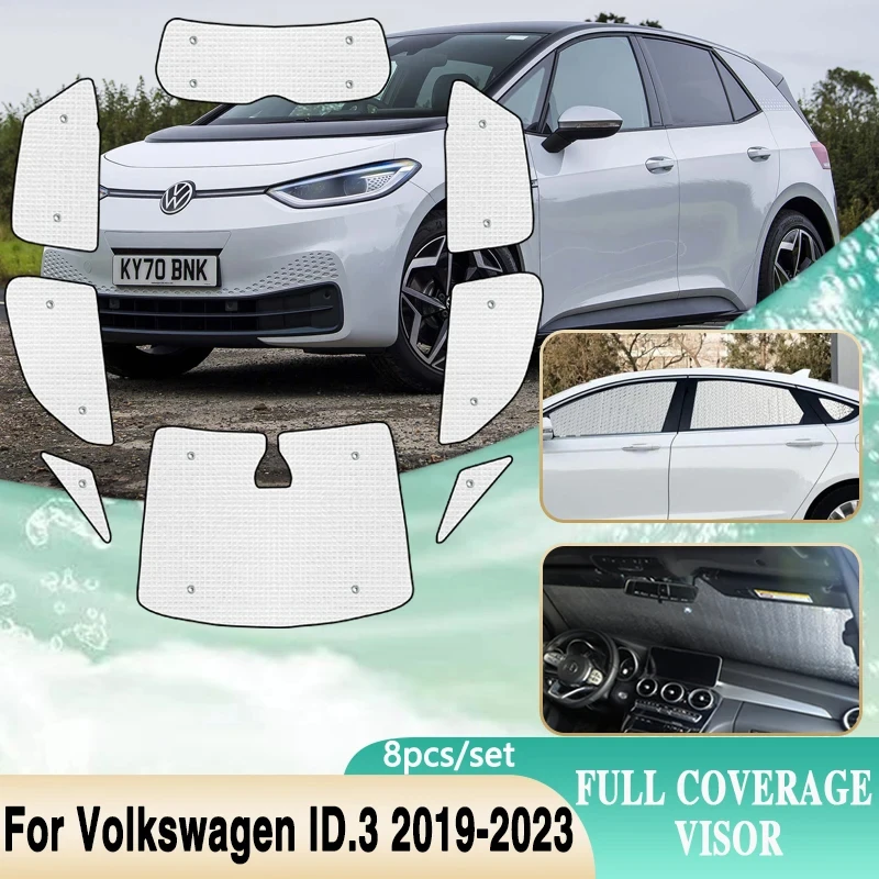 

Солнцезащитные очки на окна автомобиля для Volkswagen ID.3 аксессуары для VW ID 3 2019 ~ 2023 хэтчбека Защита от УФ-лучей солнцезащитные оттенки козырек автомобильный зонтик