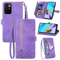 Zipper Wallet Multi Card Magnetic Flip Leather Phone Case Bag - RedMi Note 15 4G 5G (Purple)