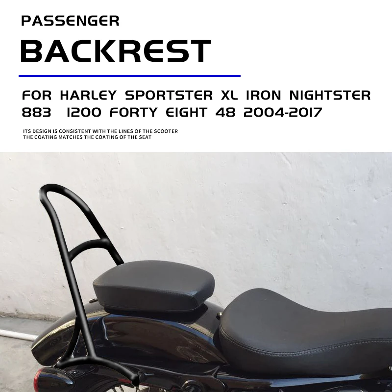 2010 2011 Motorcycle Short Passenger Backrest Sissy Bar for Harley Sportster XL Iron Nightster 883 1200 Forty Eight 48 2004-2017