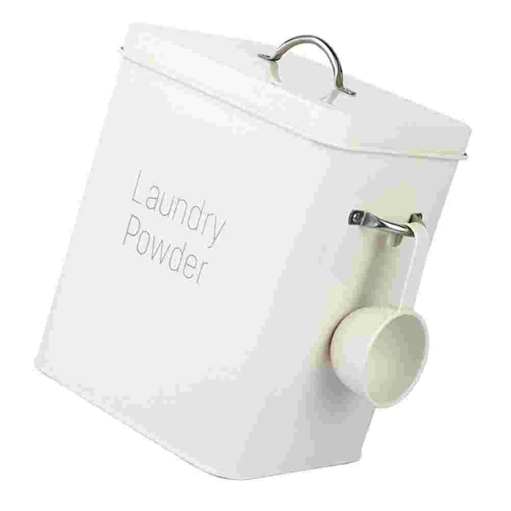 

Laundry Detergent Container Storage Dispenser Canister Holder Tin Room Containers Pods Washing Beads Bin Metal Box Soap