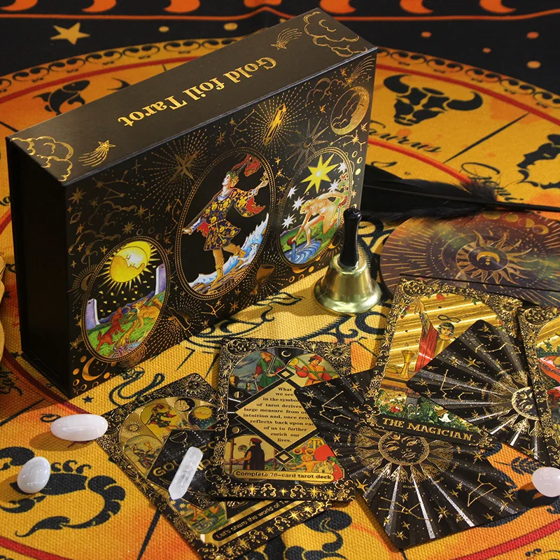 New Tarot Vetteta Collection Edition PET Material Regular Gold Foil Color  Table Games  Suit  Supplies the complete collection of classics by yan zhenqing the stele of diligence and rites tang yuan stele rubbings regular scrip