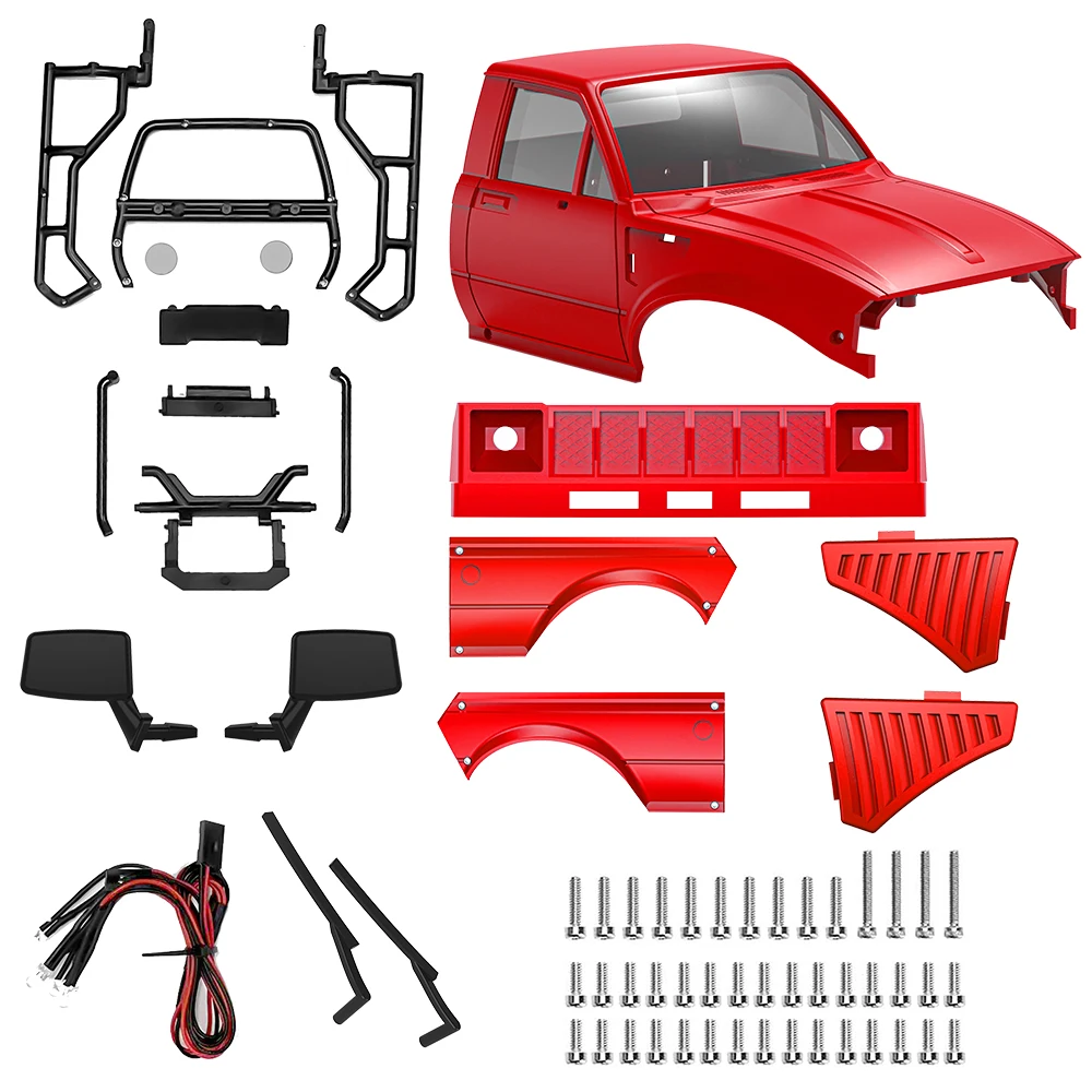 133mm/5.20in Pickup Hard Body Shell with Bed Rack For 1/24 RC Crawler ...