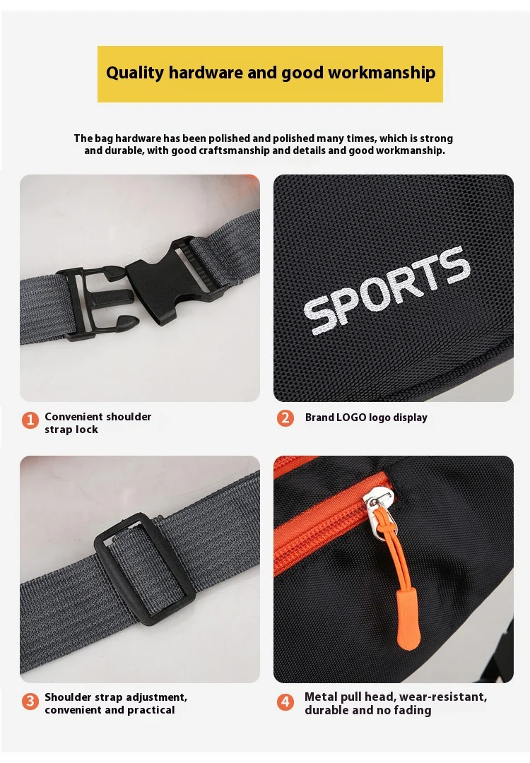 Outdoor Fitness tragbare Umhängetasche wasserdichte Outdoor-Sporttasche Canvas-Beutel Hüfttasche Fanny-Beutel Umhängetasche männliche BananaBag – Detail 11