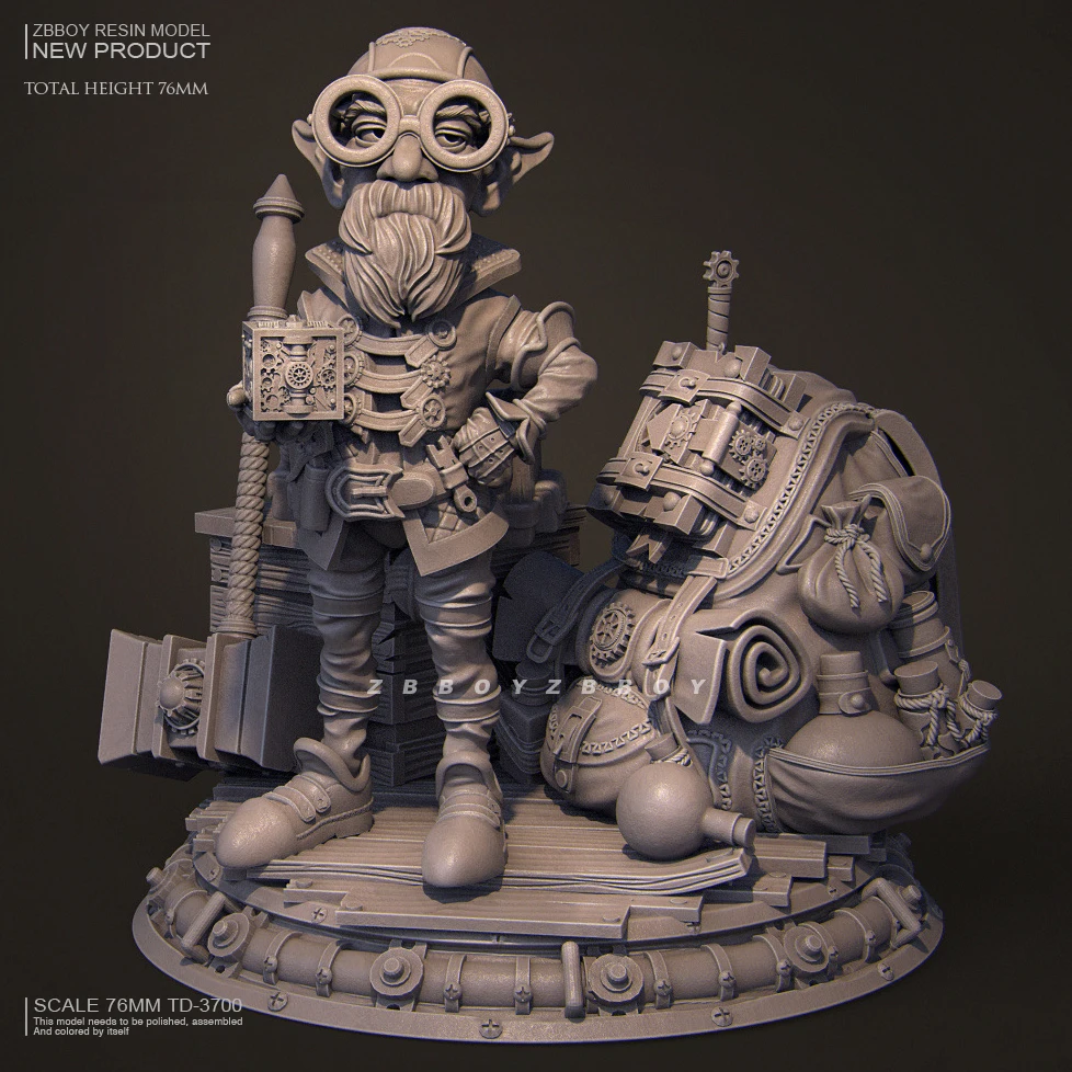 

76mm Resin model kits figure colorless and self-assembled TD-3697