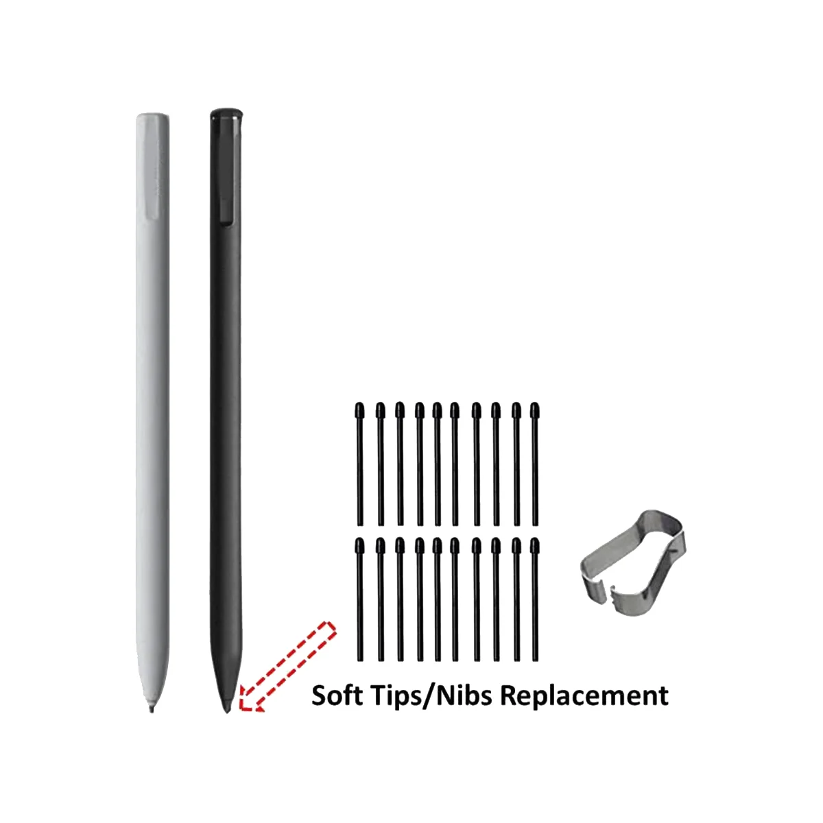 (20 Pack) Marker Pen Replacement Nibs for Remarkable 2 Stylus Pen Soft Black Tips