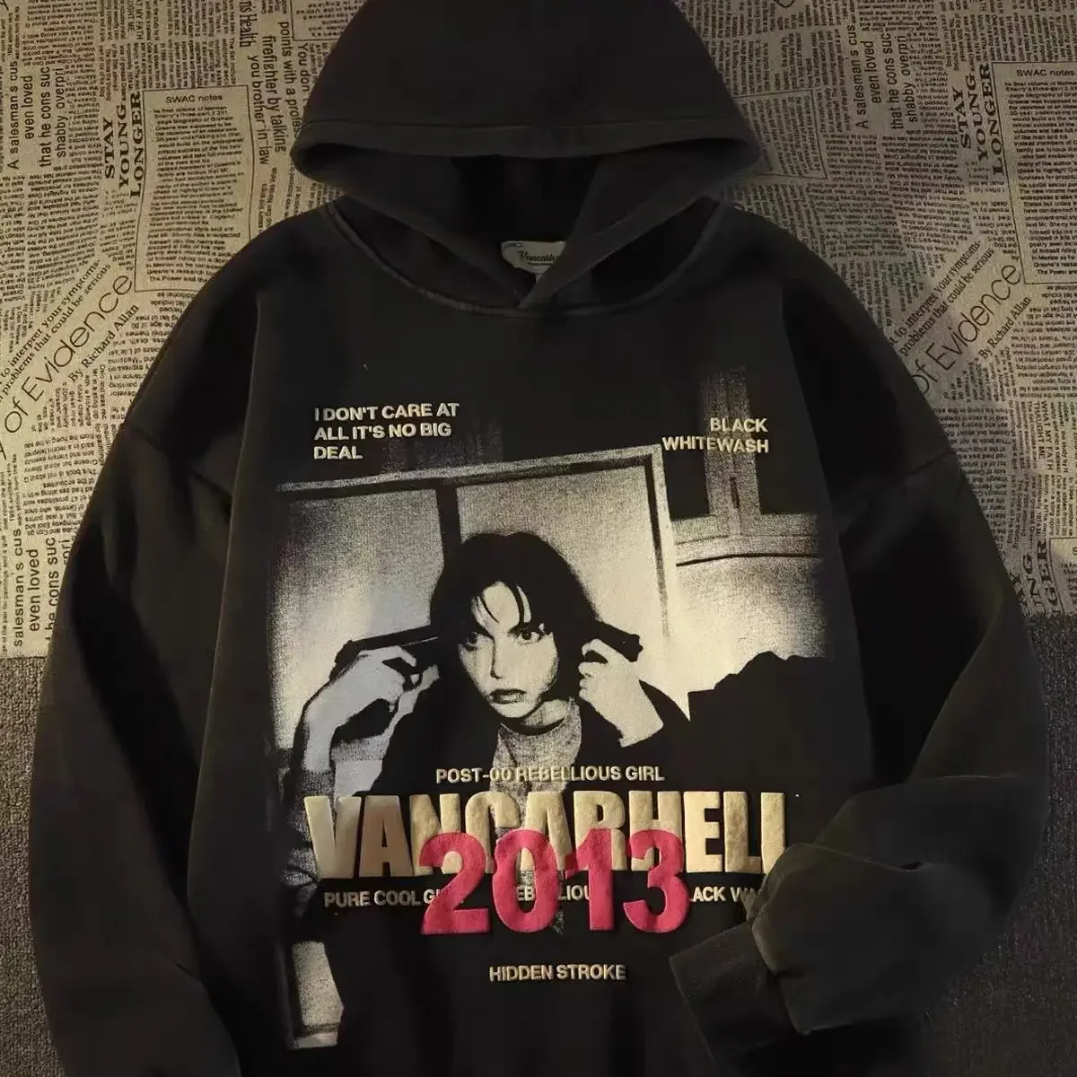 

American Retro Harajuku Letter Print Women Hoodie Y2k Top High Street Oversized Hoodie Couple Streetwear Goth Women Clothing
