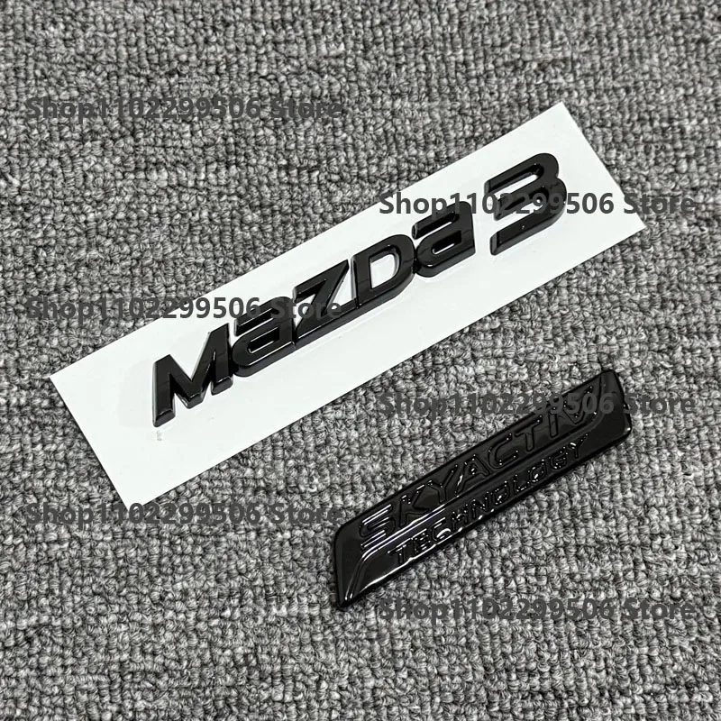 Sleek Black 3D Rear Trunk Emblem Badge Sticker