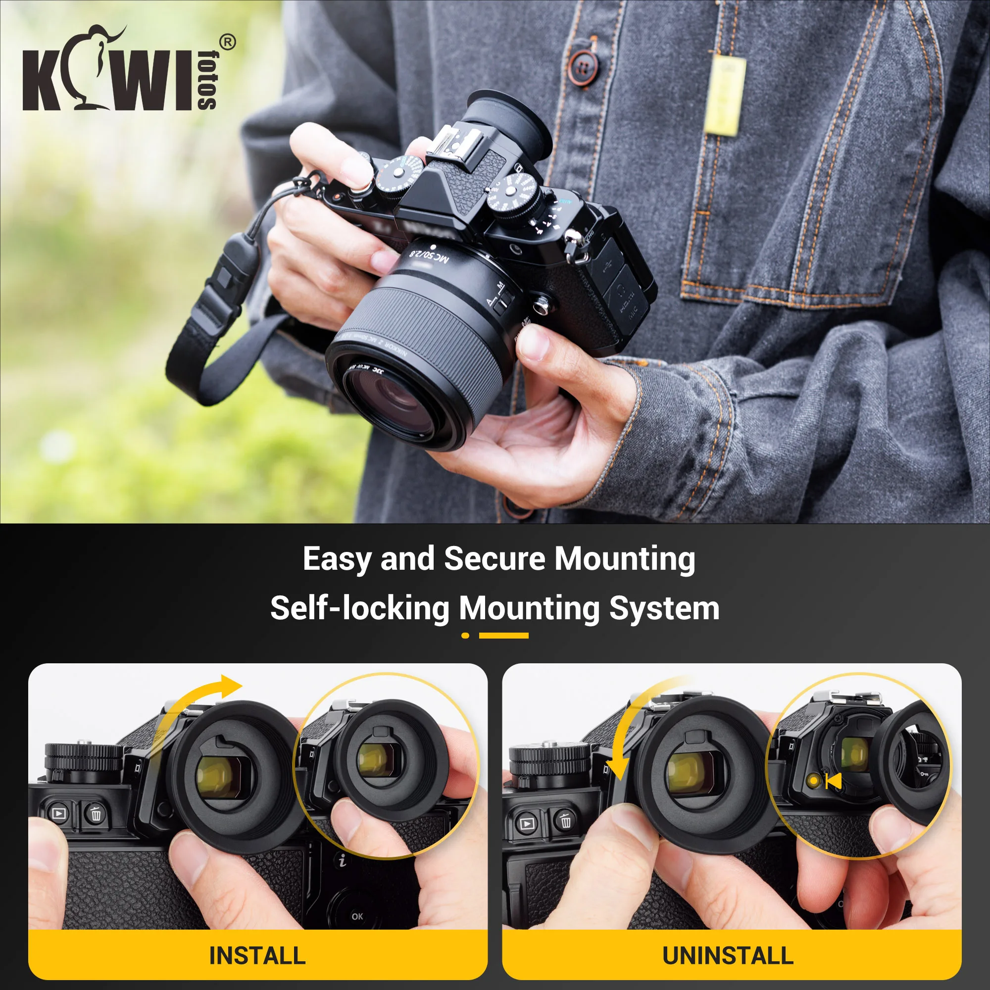 Replaces NIKON DK-33 Soft Eyecup Eyepiece Viewfinder Eye Cup for NIKON Z9 / Z8 / Zf Eyecup Camera Extended Eyeshade Protector rubber eye cup