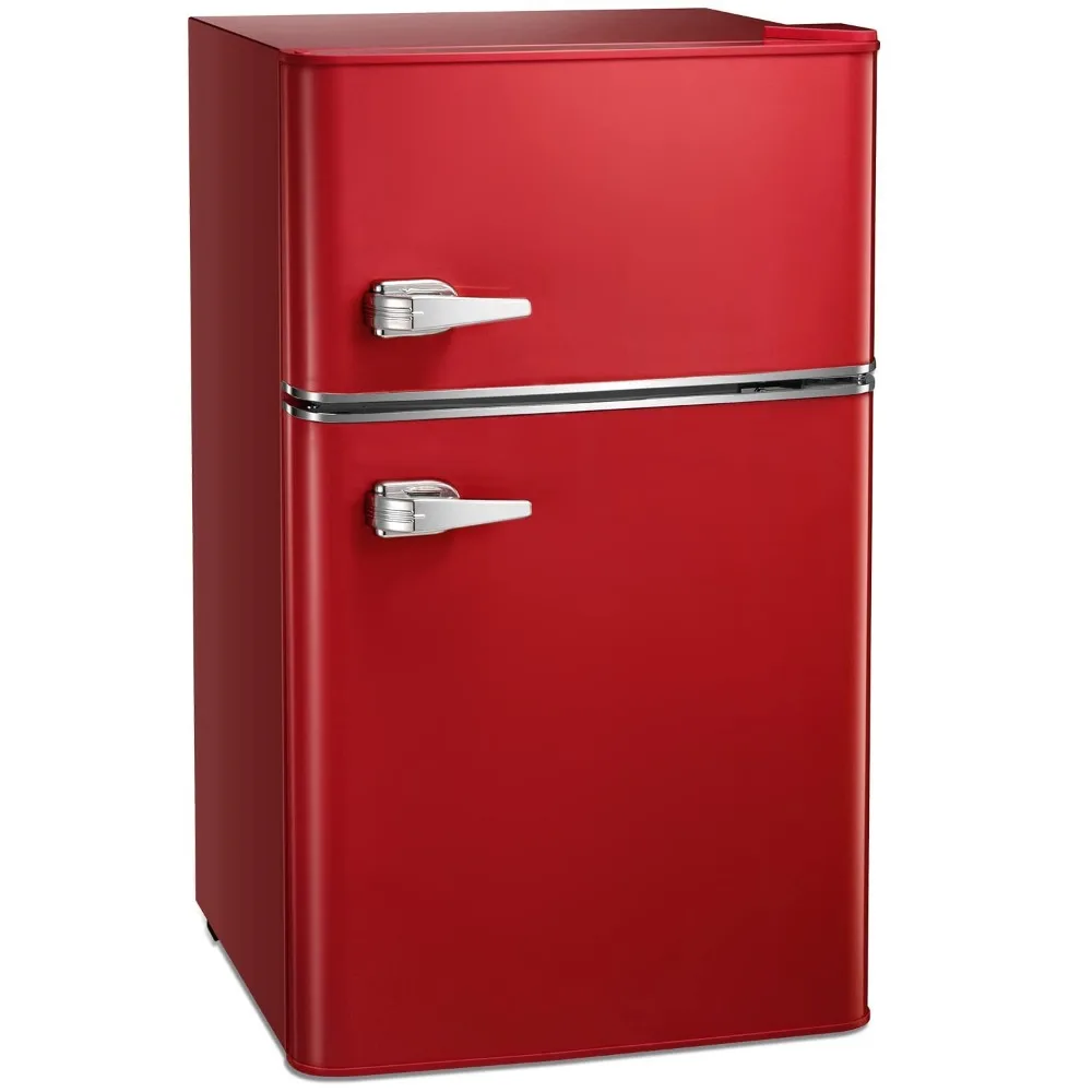 3.2 Cu.Ft Mini fridge with Freezer, Double Door Compact Refrigerator, Retro Mini Refrigerator for Dorm, Office, Bedroom(Red) 1 3.2 Cu.Ft Mini fridge with Freezer, Double Door Compact Refrigerator, Retro Mini Refrigerator for Dorm, Office, Bedroom(Red) 1